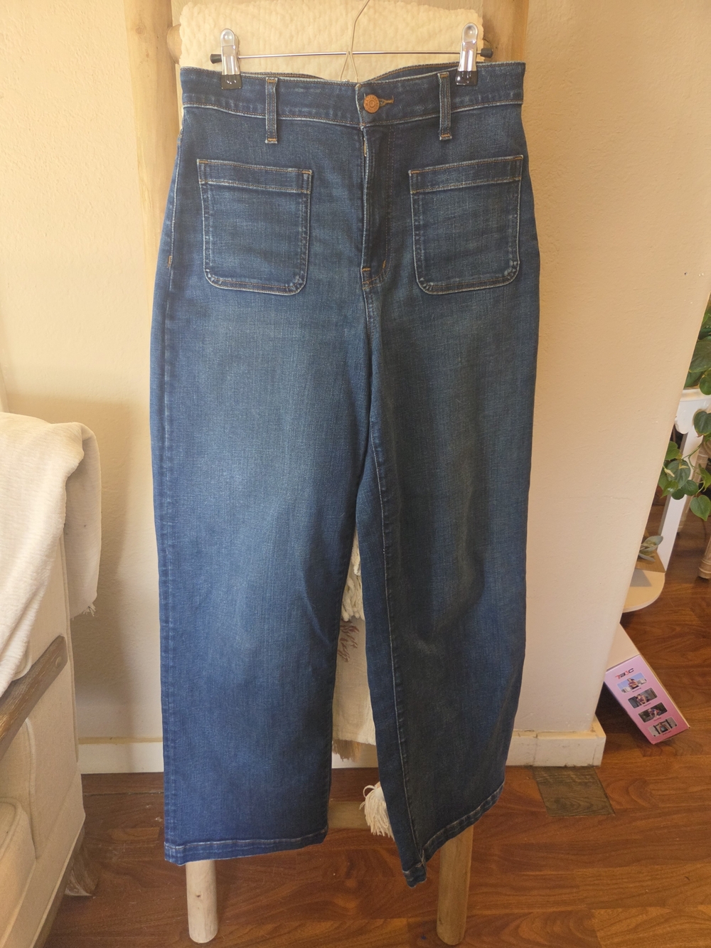 Madewell Wide-Leg High-Rise Jeans in Dark Blue Wash